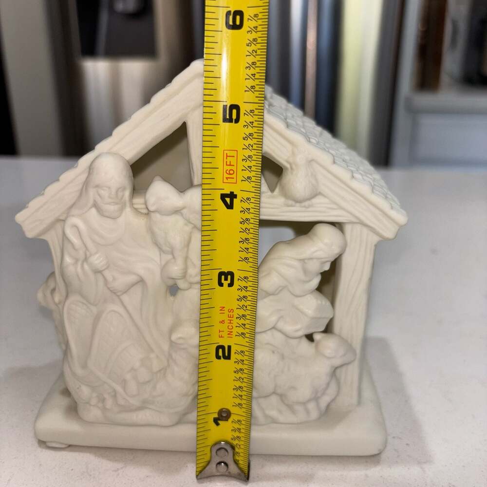 PartyLite O Little Town Shepherds Bisque Porcelain Tea Light Candle Holder P7313 - Picture 10 of 10